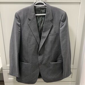 MEDALIST by Tip Top Wool Blend Gray Pinstripe Blazer 44L Long/Tall